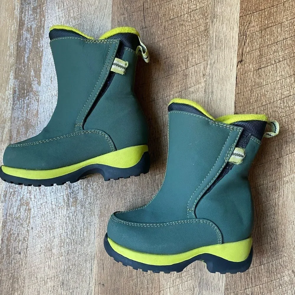 Lands End 6 months Green and Yellow Kids Boots